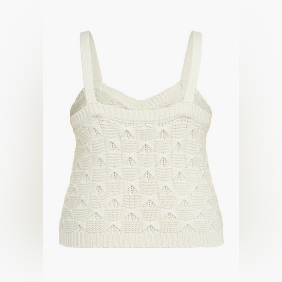 JUSTFAB Knit Tank Top Creamy White Color With Bow Design NWT Size 1X - Picture 4 of 12